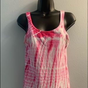 Stranded brand pink tie dye tank top size med guc